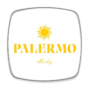 Palermo Sicily Suncrest  - Square fridge magnet - white - Front