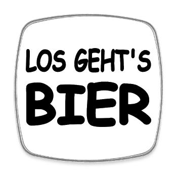Bier - Viereckiger Kühlschrankmagnet - Weiß - Vorne