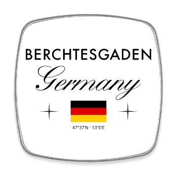 Berchtesgaden Deutschland Koordinaten Reise - Viereckiger Kühlschrankmagnet - Weiß - Vorne