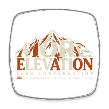 More Elevation Hiking - Square fridge magnet - white - Front