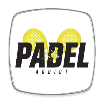 Padel Men Women – Padel Addict – Player Gift - Square fridge magnet - white - Front