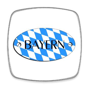 Bayern  - Viereckiger Kühlschrankmagnet - Weiß - Vorne