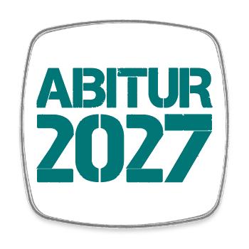 Abitur 2027 Jahrgangs-Design - Viereckiger Kühlschrankmagnet - Weiß - Vorne