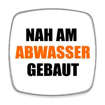 Kläranlage Abwasser Ironie - Viereckiger Kühlschrankmagnet - Weiß - Vorne