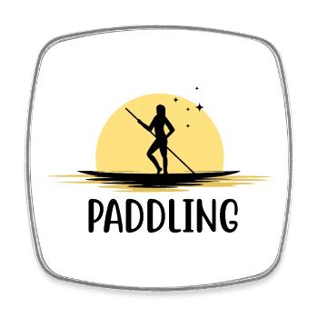 kajak paddeln paddling kanu paddel boot - Viereckiger Kühlschrankmagnet - Weiß - Vorne