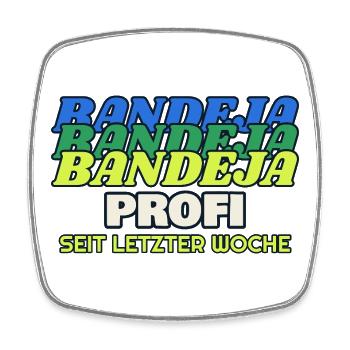 Bandeja Profi seit letzter Woche - Padel - Viereckiger Kühlschrankmagnet - Weiß - Vorne