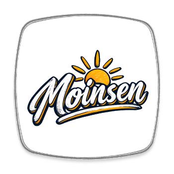 Moinsen Sonne Moin Norddeutschland Urlaub Küste - Viereckiger Kühlschrankmagnet - Weiß - Vorne