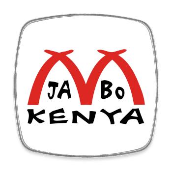 Kenia Afrika Mombasa Elfenbein - Viereckiger Kühlschrankmagnet - Weiß - Vorne