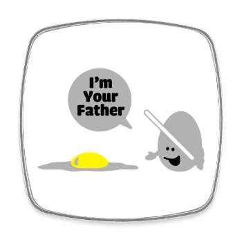 egg vader - Viereckiger Kühlschrankmagnet - Weiß - Vorne