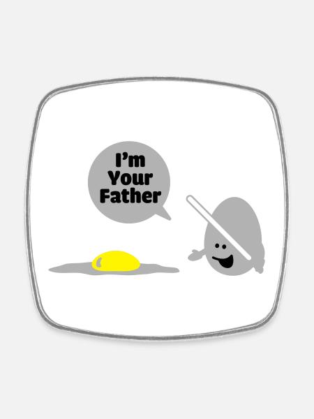 egg vader - Magnet carré - blanc