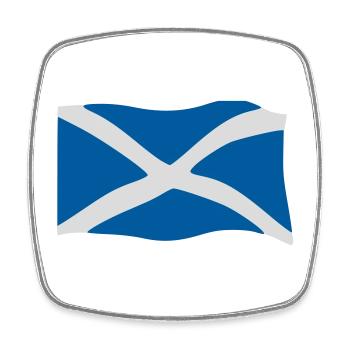 Schottland Fahne - Viereckiger Kühlschrankmagnet - Weiß - Vorne