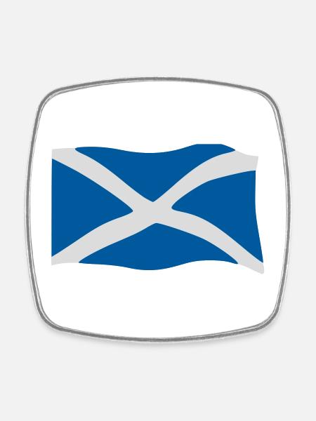 Drapeau de l'ecosse - Magnet carré - blanc