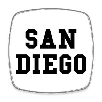 San Diego - couleur personnalisable - Magnet carré - blanc - Devant