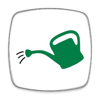Watering Can - Square fridge magnet - white - Front