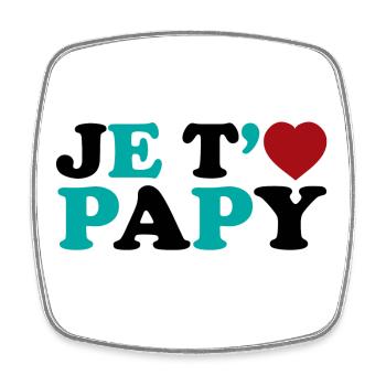 I love you Grandpa - Square fridge magnet - white - Front