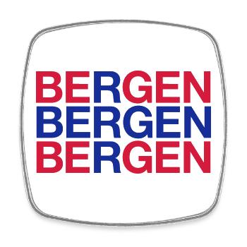 BERGEN Norway Norway Norge Norwegian Flag - Square fridge magnet - white - Front