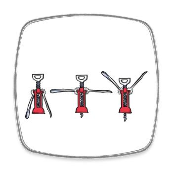 Exercice pour le weekend - Magnet carré - blanc - Devant
