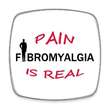 Fibromyalgia - Pain is real Geschenk - Viereckiger Kühlschrankmagnet - Weiß - Vorne