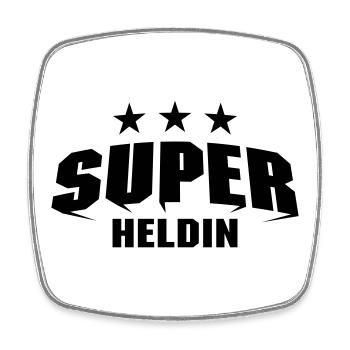 Super Heldin - Viereckiger Kühlschrankmagnet - Weiß - Vorne