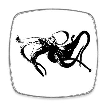 Oktopus Kraken Kopffüßer - Square fridge magnet - white - Front