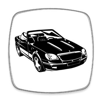 SLK Roadster Cabrio (25) - Viereckiger Kühlschrankmagnet - Weiß - Vorne