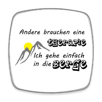 Berge Therapie - Viereckiger Kühlschrankmagnet - Weiß - Vorne