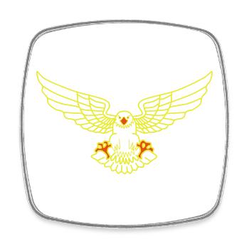 Vogel,Adler, fliegen, geier,taube, - Viereckiger Kühlschrankmagnet - Weiß - Vorne
