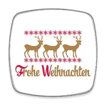 Weihnachten - Viereckiger Kühlschrankmagnet - Weiß - Vorne