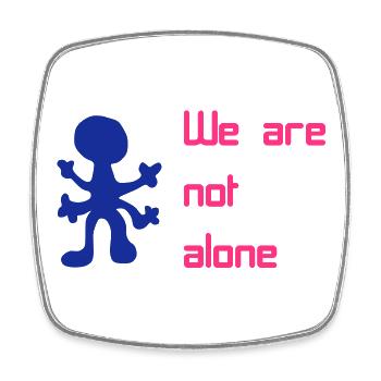 alien - Square fridge magnet - white - Front