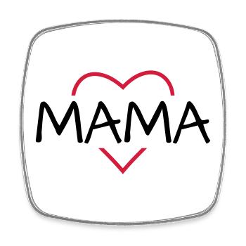 Mama Herz Geschenk Muttertag Geburtstag - Viereckiger Kühlschrankmagnet - Weiß - Vorne