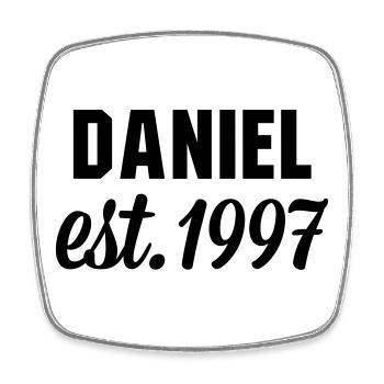 Daniel est 1997 - Viereckiger Kühlschrankmagnet - Weiß - Vorne