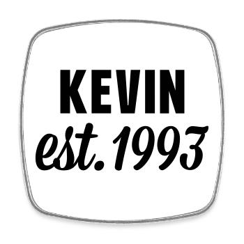 Kevin est 1993 - Viereckiger Kühlschrankmagnet - Weiß - Vorne
