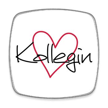 Kollegin Herz Lieblingskollegin Geschenk - Viereckiger Kühlschrankmagnet - Weiß - Vorne