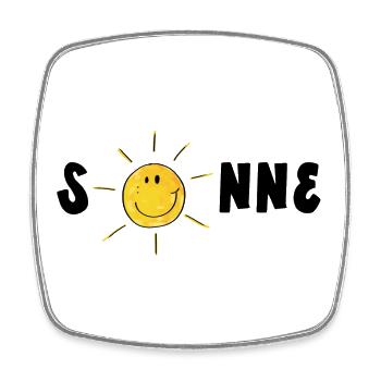 Sonne Sonnenschein - Viereckiger Kühlschrankmagnet - Weiß - Vorne