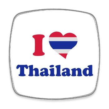 I love Thailand - J'aime la Thaïlande - Magnet carré - blanc - Devant