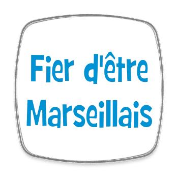 Proud to Marseille sein - Viereckiger Kühlschrankmagnet - Weiß - Vorne