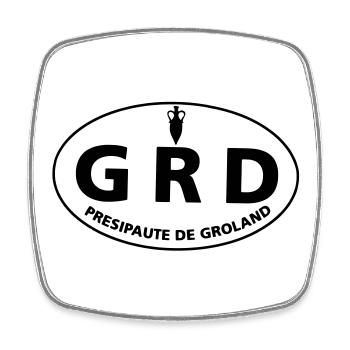 GRD - Square fridge magnet - white - Front