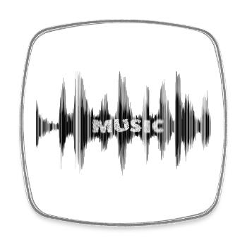 Musique - Magnet carré - blanc - Devant