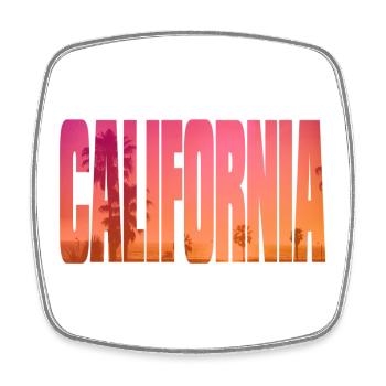 california - Square fridge magnet - white - Front
