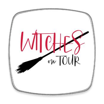 Witches on tour - Party, Carnival, Halloween - Square fridge magnet - white - Front