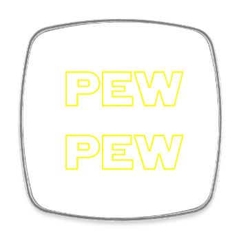 Eine neue Pew Pew - Viereckiger Kühlschrankmagnet - Weiß - Vorne