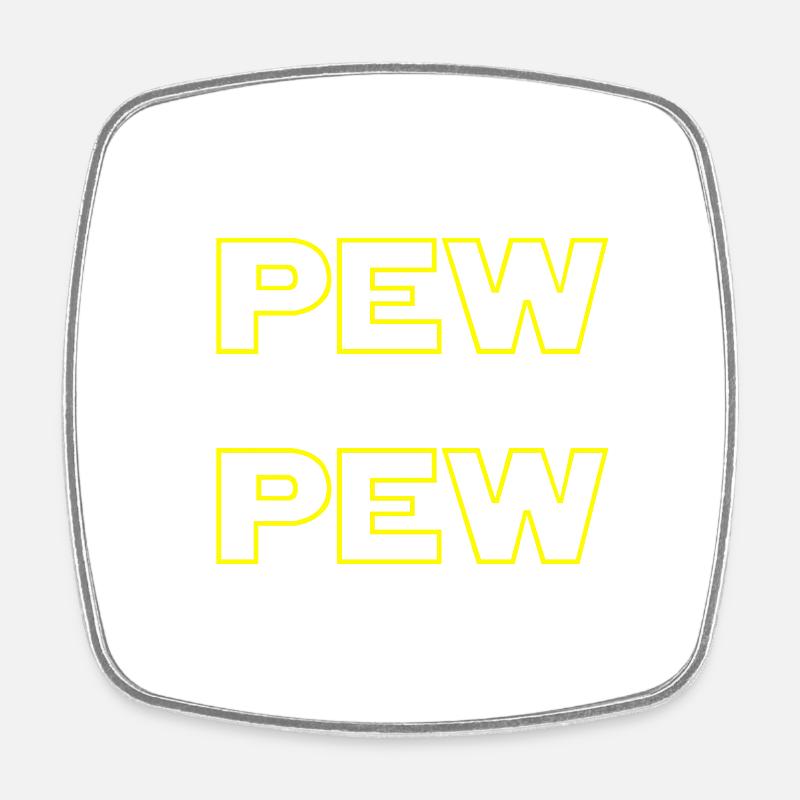 A New Pew Pew - Square fridge magnet - white