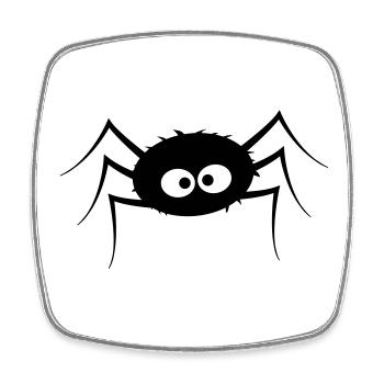 Spinne - Viereckiger Kühlschrankmagnet - Weiß - Vorne