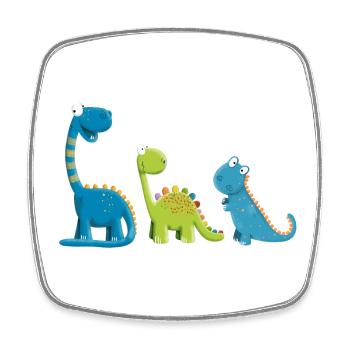 Lustige Dinosaurier Arten I Dino Kinder Geschenk - Viereckiger Kühlschrankmagnet - Weiß - Vorne