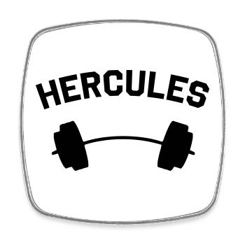 HERCULES - Viereckiger Kühlschrankmagnet - Weiß - Vorne