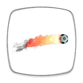 Sprint de la boule de flamme - Magnet carré - blanc - Devant
