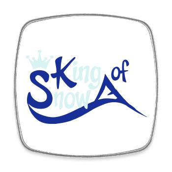 snowboarding - Viereckiger Kühlschrankmagnet - Weiß - Vorne
