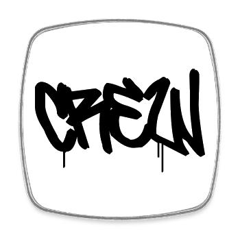 CREW - Magnet carré - blanc - Devant