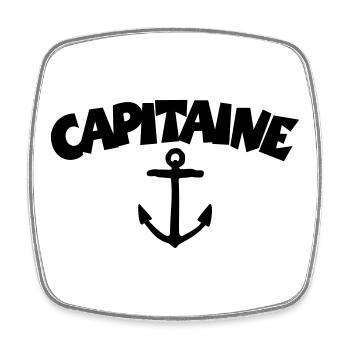Capitaine - Viereckiger Kühlschrankmagnet - Weiß - Vorne