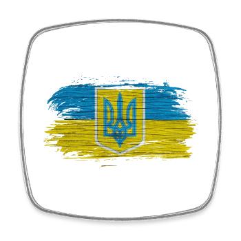 Ukraine flag design with the national colors - Square fridge magnet - white - Front